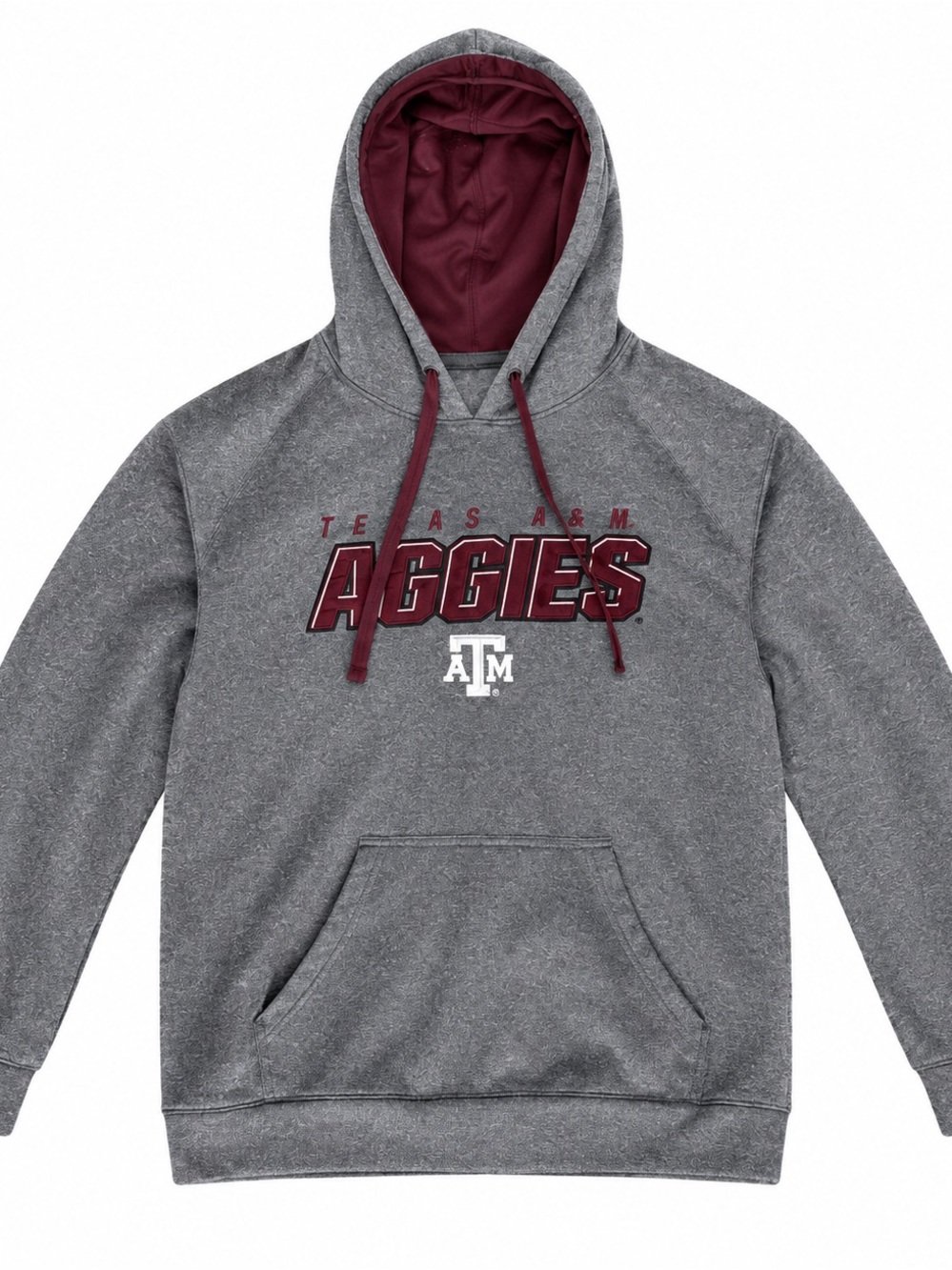 ATM Anthony Thomas Melillo Gray Crewneck with Maroon Accents